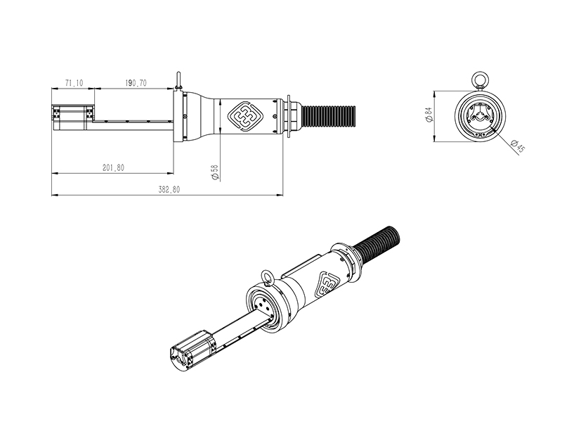 换热器U形管焊机MWH-12DA三视图